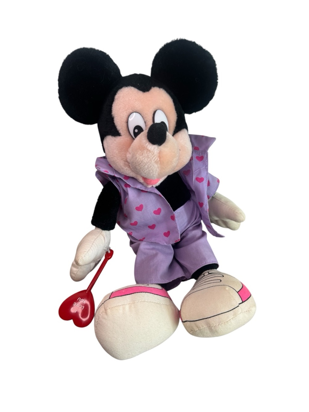 Vintage Mickey Mouse Plush Sweatheart Valentines Day Retro